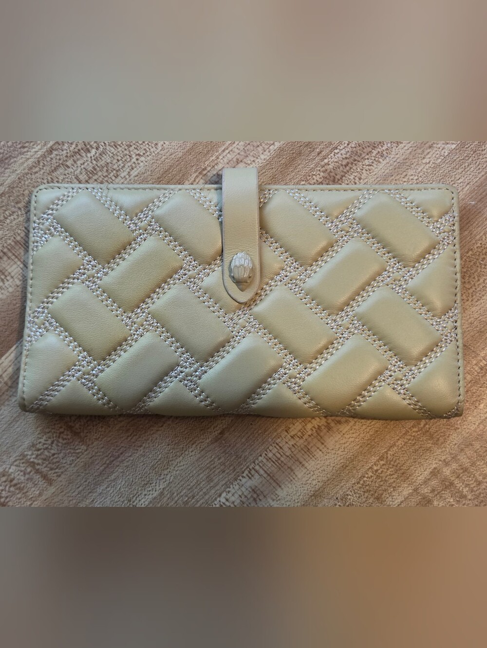 Kurt Geiger NWOT Creme Snap Long Wallet